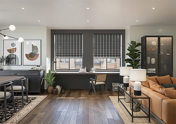 Laurel Stripe, Anthracite - Twist&Fit Roman Blind - Image 8